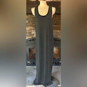 Karen‎ Kane Black Stripe Tank Maxi Dress Jersey Large